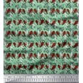 thumbnail image 1 of Soimoi Polyester Crepe Fabric Leaves & Floral Block Printed Craft Fabric by The Yard 42 Inch Wide, 1 of 3
