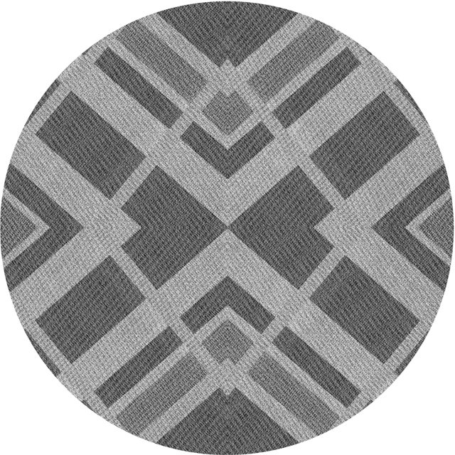 Ahgly Company Tapis d'Intérieur Ronds Transitionnels Gris Gray Lavables à la Machine, 4 Pieds Rond