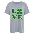 thumbnail image 2 of TopLLC St. Patrick's Day Patricks Day Chemises pour Femmes Hauts de Sarrau St Patricks Day Mode pour Dames St. Imprimé Manches Courtes Col Rond Chemise Femme Décontractée Ample, 2 of 4