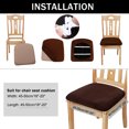 thumbnail image 4 of Unique Bargains 4 Pcs Stretch Velvet Chair Seat Slipcover Removable Washable Covers Protectors for Dining Room, 4 of 8