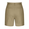 thumbnail image 3 of Shorts pour Femmes Liquidation Grande Taille Shorts en Sergé Extensible pour Femmes Taille Fine à Enfiler Coupe Régulière Shorts de Randonnée Été Décontractés avec Poches en Liquidation, 3 of 7