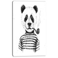 thumbnail image 2 of Hipster Pandas Black and White - Animal Canvas Art Print, 2 of 3