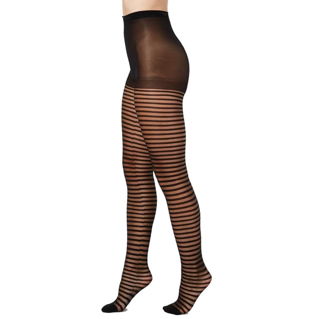 INC International Concepts Collants Horizontaux à Ruban pour Femmes, Noir, Très Petit / Petit