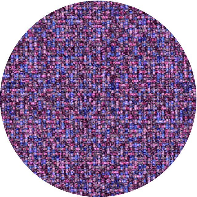 Ahgly Company Tapis d'Intérieur Rond Lavable en Machine Transitionnel Violet, 3 Pieds Rond