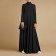 thumbnail image 1 of Gspmoly Robes d'Été pour Femmes, Robe Décontractée Grande Taille pour Femmes à Col Montant, Couleur Unie, Manches Longues, Hiver Automne, Basique, Maxi Longue Décontractée, Robe Quotidienne de Vacances, Robes de Soirée pour Femmes, Économies, 1 of 6