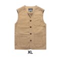 thumbnail image 4 of ZheElen Essentiels Gilets en Coton avec Multi-Poches en Coton Kaki TG 1Set, 4 of 6