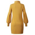 thumbnail image 3 of Fridja Robe Chandail à Col Roulé pour Femmes, Chandail à Manches Longues pour Dames, Mini Robes, 3 of 6