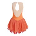 thumbnail image 2 of Miaeowve Robe de Patinage Artistique pour Filles Sans Manches avec Strass, Vêtements de Danse Ballet Performance Orange 10, 2 of 7