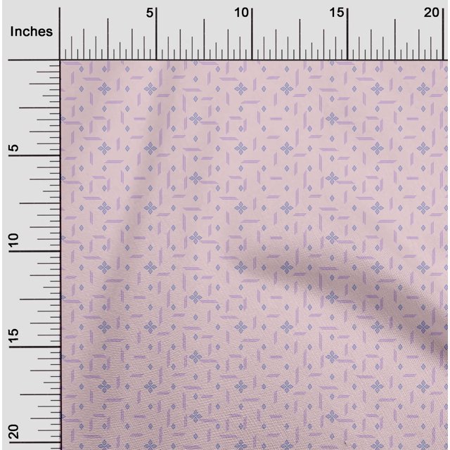 oneOone Polyester Lycra Fabric Line & Diamond Geometric Printed Craft Fabric BTY 56 Inches Wide