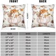 thumbnail image 5 of Boho Pillow Covers 18x18, Burnt Orange Yellow Ethnic Design Outdoor Decorative Throw Pillows for Couch, Fall Carpet Pattern Decor Cushion Cover 2 Pcs Farmhouse Linen Pillowcase for Bed Car Safa, 5 of 5