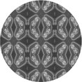 thumbnail image 1 of Ahgly Company Tapis d'Intérieur Lavable en Machine Carré Transitionnel Gris Canon, 3 Pieds Carré, 1 of 7