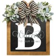 thumbnail image 3 of YAOMOBB Hanging Pendant Farmhouse Front Door Wreath Personalized Welcome Sign, 3 of 6