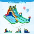 thumbnail image 3 of Gymax Inflatable Water Park w/Climbing Wall Basketball Rim Splash Pool Blower Excluded, 3 of 10