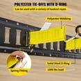 thumbnail image 4 of KFFKFF Trousse de Rail d'Arrimage pour Voie Électrique, Ensemble de 30 Pcs de Voies Électriques de 5 Pi Comprenant 4 Rails en Acier et 2 Fentes Simples et 8 Anneaux en O et 8 Attaches avec Anneau en D et 8 Embouts, Accessoires de Fixation pour Cargaison, Motos et Vélos, 4 of 9