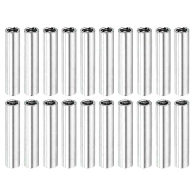 Unique Bargains Écrou d'Accouplement Rond M4x0,7 Mm 25mm Fileté Connecteur Tige Tube de Tige 20 Pack