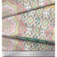 thumbnail image 3 of Soimoi polyester Crepe Fabric Check & Mandala Patchwork Printed Fabric 1 Yard 42 Inch Wide, 3 of 3