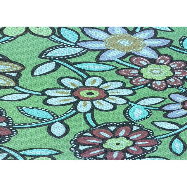 Ahgly Tapis Rectangulaire Lavable en Machine Turquoise Vert, 5 Pieds x 8 Pieds