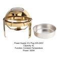 thumbnail image 4 of Ensemble de Buffets à Réchaud en Acier Inoxydable, Ensemble de Réchaud Rond de 6 L pour Traiteur avec Plateaux Alimentaires, Couvercle et Porte-Alcool, Réchauds Améliorés et Ensembles de Réchauds de Buffet pour Cuisine, Fête, Banquet, 4 of 8