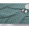 thumbnail image 2 of Soimoi Polyester Crepe Fabric Leaves Small Fabric Prints by Yard 42 Inch Wide, 2 of 3