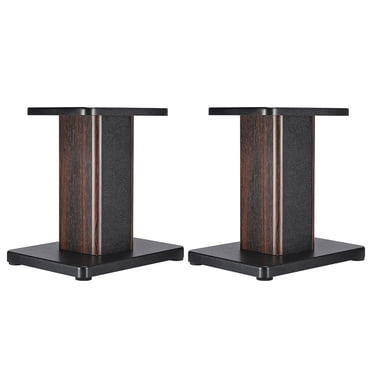 Unique Bargains Wood Grain Speaker Stands 11.8' Universal Hollowed Design for Enhanced Audio Listening, 1 Pair
