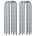 thumbnail image 1 of OK5STAR 8-Pack Trampoline Wind Stakes 16 Inch U Shaped Rebar Ground Stakes Galvanized Ground Anchors for Trampoline Security, 1 of 7