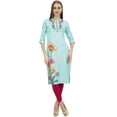thumbnail image 2 of Bimba Kurta Indienne pour Femmes Bollywood Designer Verte Kurti Ethnique Tunique Robe-14, 2 of 6