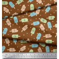 thumbnail image 2 of Soimoi Velvet Fabric Text & Peanut Butter Food Decor Fabric Printed Yard 58 Inch Wide, 2 of 6