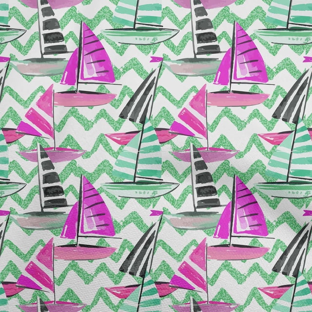oneOone Polyester Spandex Sea Green Fabric Beach Craft Projects Decor Fabric Printed By The Yard 56 Inch Wide