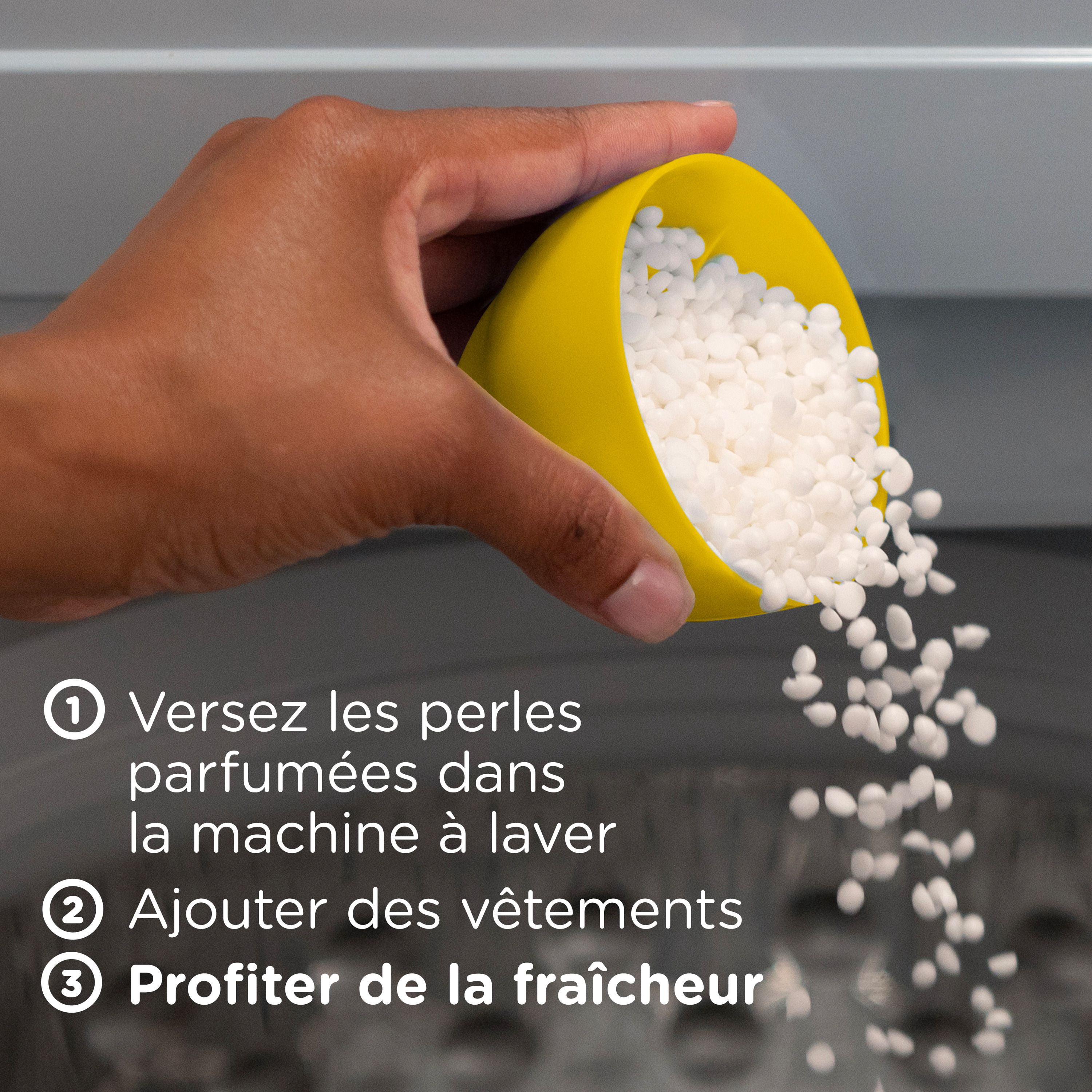 Perles rehausse-parfum pour lessive Downy Léger, parfum Fleur d’oranger, perles pour les tissus et la lessive, conçues pour être douces avec une légère bouffée de parfum, sans parfums prononcés