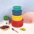 thumbnail image 4 of Silicone Food Storage Container Set with Secure Lids for Meal Preparation Lunch Travel and Camping Kitchen, 4 of 4