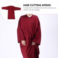 thumbnail image 5 of KAKOWELY Tablier de Barbier Style Kimono Robe de Client Réglable Salon de Coiffure Barber Dressing Smock44.09"X26.38"X18.7 Pouces, 5 of 5
