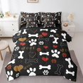 thumbnail image 1 of YST Dog Paws Print 7-Piece Animal Theme Comforter Set, Cartoon Bone Bedding for Kids, Queen, 1 of 4