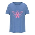 thumbnail image 5 of TIMIFIS T-Shirt Ruban Rose de Sensibilisation au Cancer du Sein pour Femmes T-Shirts Cancer du Sein Été Ample Imprimé Col Rond T-Shirt Manches Courtes Blouse Décontractée Automne/hiver, 5 of 5