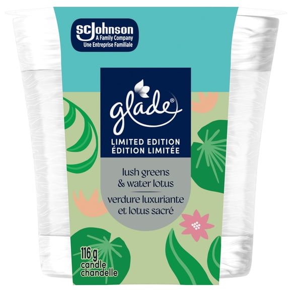 Glade® chandelle parfumée, Verdure luxuriante et lotus sacré