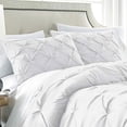 thumbnail image 4 of Chezmoi Collection Sydney 7 Piece Pintuck Comforter Set, Queen, White, 4 of 5
