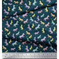 thumbnail image 3 of Soimoi Blue Viscose Chiffon Fabric Wild Animal Print Fabric by The Yard 42 Inch Wide, 3 of 3