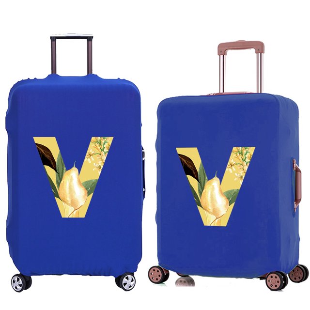 Luggage Cover Travel Suitcase Protective Cover for Trunk Case 18 ''-28 '' Foldable Elastic Suitcase Cover Floral Lettern Pattern 8floral V M