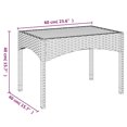 thumbnail image 4 of vidaXL Chaises Longues de Jardin 2 Pcs avec Table Gris Rotin Poly, 4 of 4