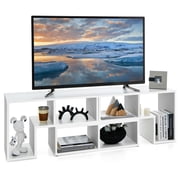 Patiojoy 3 PCS Adjustable TV Stand Minimalist Entertainment Center for 43 55 60 65 Inch TV Media Console Table White