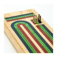 thumbnail image 4 of Tradeopia Jeu de Cribbage en Bois à 3 Pistes, Codé par Couleurs avec Rangement Intégré et Pions Métalliques, 4 of 4