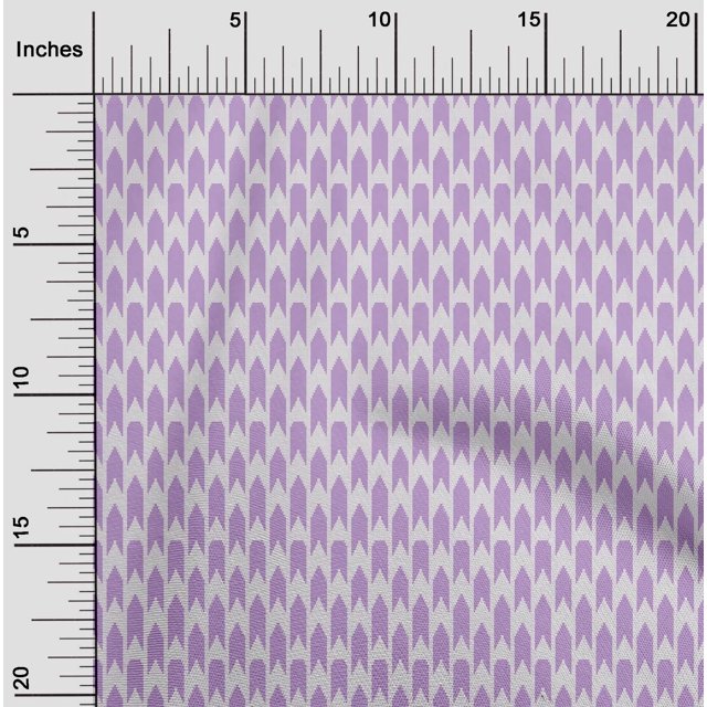 oneOone Viscose Chiffon Fabric Square & Arrow Sign Kasuri Print Sewing Fabric BTY 42 Inch Wide