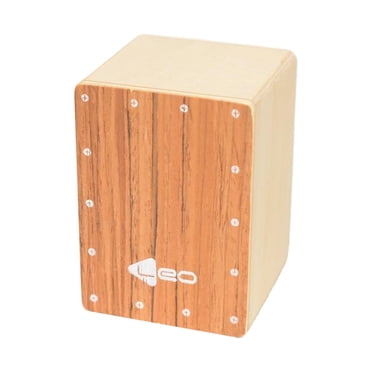 Esquirla Boîte de Percussion de Voyage Tambour Portable à Main pour Maison Vacances Spectacle Brun en Bois
