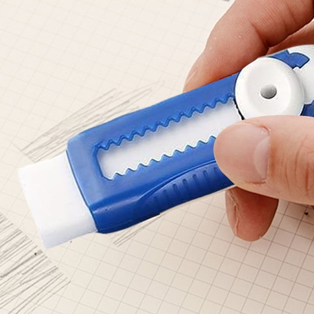 Retractable Push Pull Eraser for Precision Erasing No Crumble Design Ideal Student School Use