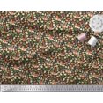 thumbnail image 3 of Soimoi Georgette Viscose Fabric Leaves & Fox Face Cartoon Print Sewing Fabric Yard 42 Inch Wide, 3 of 3
