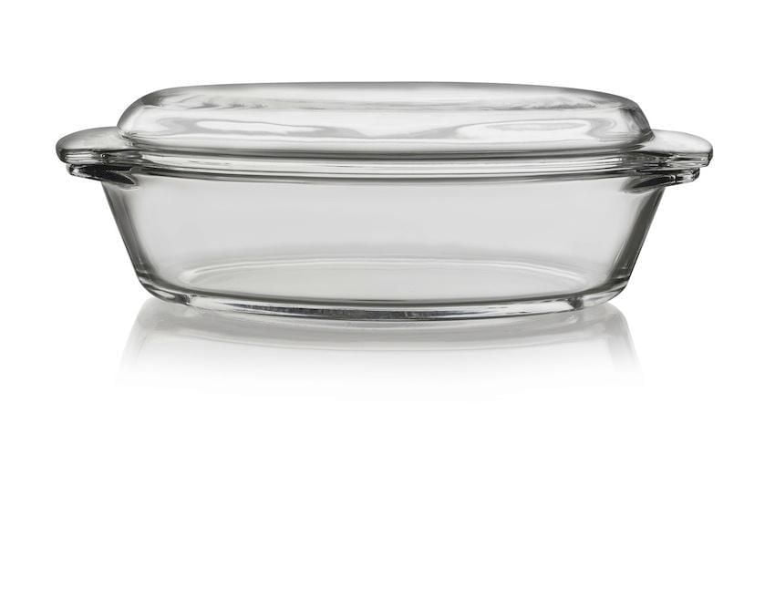 Cocotte ovale en verre avec couvercle Libbey Baker's Basics