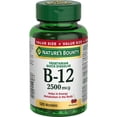 thumbnail image 1 of NATURE'S BOUNTY Supplément de Vitamine B-12, 2500 mcg, Comprimés à Dissolution Rapide, Saveur Naturelle de Cerise, Aide au Métabolisme Énergétique, Essentielle à la Formation Normale des Cellules Sanguines, 120, 1 of 3
