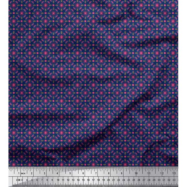 Soimoi Rayon Fabric Floral Small Print Fabric by Yard 56 Inch Wide