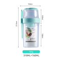 thumbnail image 3 of MesaSe Portable Food Storage Container Double Layer Design Food Grade Material for Salad Lunch Snacks Picnic Trip, 3 of 6