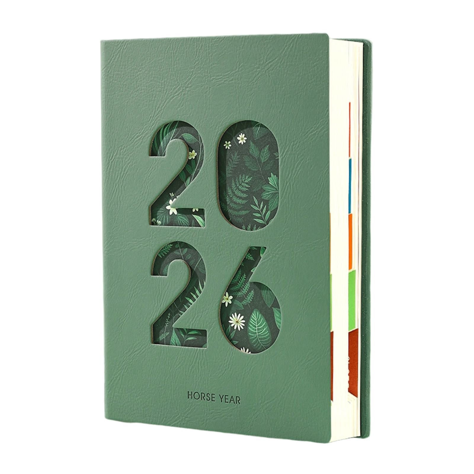 ZTTD 2026 Planner Monthly, Jan 2026 - Dec 2026, A5 Green Cover Calendar Planner 2026, Agenda Book with Colorful Monthly Tabs (5.5" x 8.3", Green)