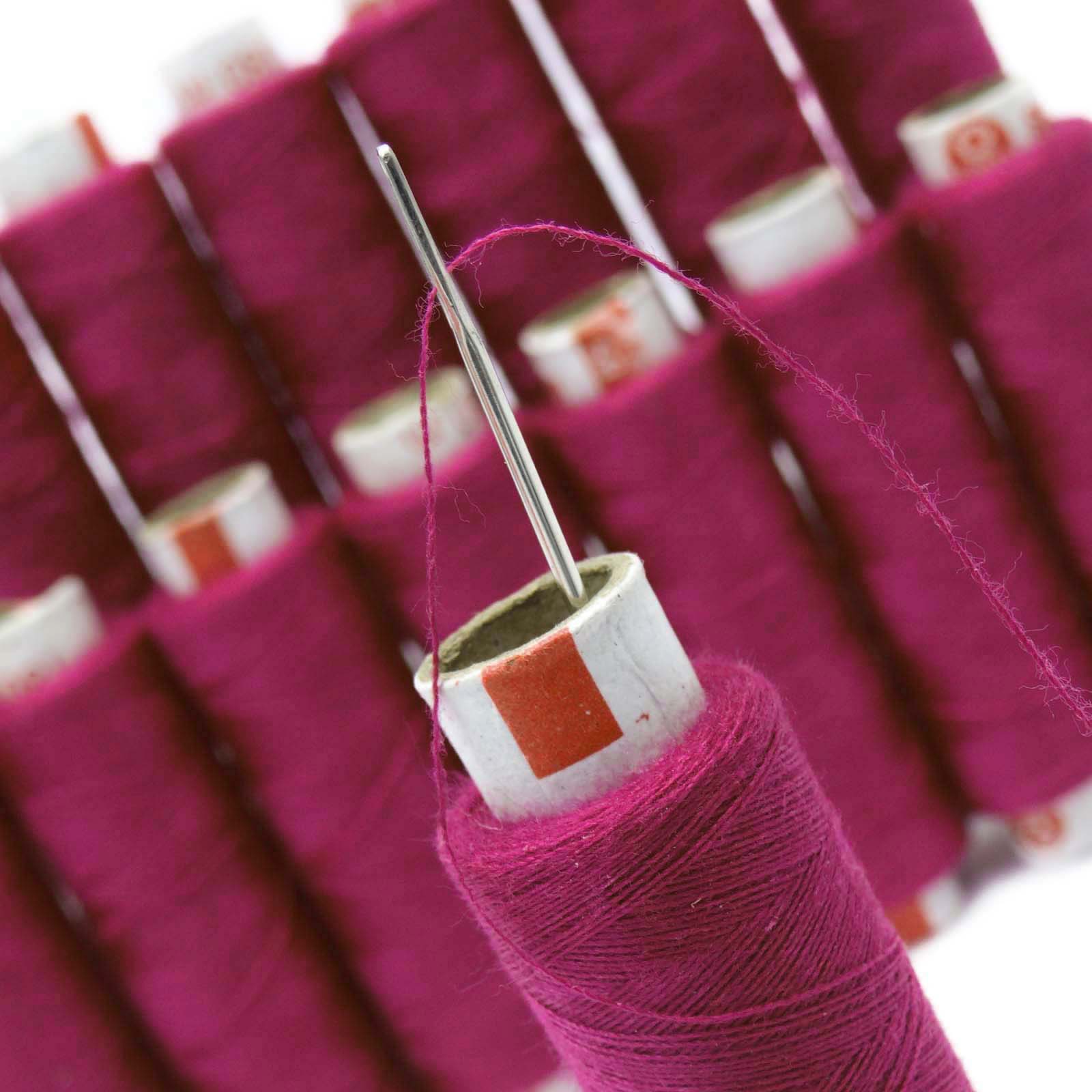 IBA Indianbeautifulart Courtepointe en Polyester Fournitures de Couture Fil Rose 10 Pcs Machine à Main sur Verrouillage